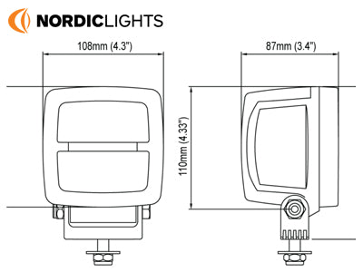 Scorpius 400 Blå LED, Spreder lys, Nordic Lights